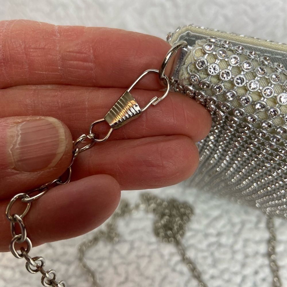 3AM Forever Rhinestone Covered Mesh Crossbody/clutch - Picture 3 of 12